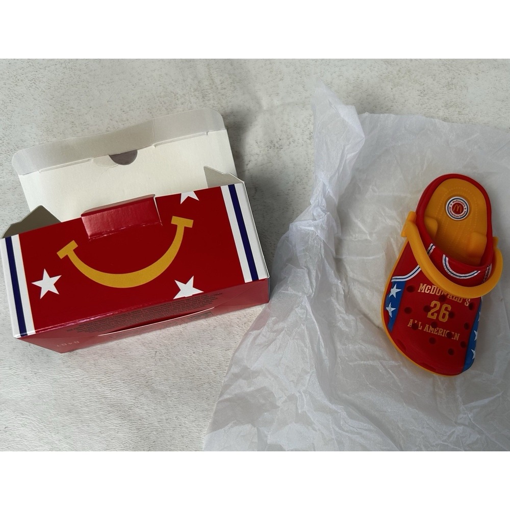 NIB 2026 McDonald's All American Game Red Team Jersey Crocs Happy Meal Toy